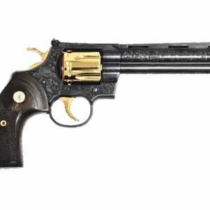 COLT PYTHON LETS RODEO POLISHED BLUED ENGRAVED/24KT GOLD REVOLVER 357 MAG 6" 6 RD