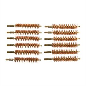 BRONZE RIFLE BORE BRUSH, 45 CALIBER, 8-32M, 12 PACK