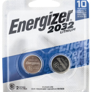 Energizer 2032BP2 CR2032 Lithium Battery  Silver 3.0 V 235 mAh, Qty (2) Single Pack