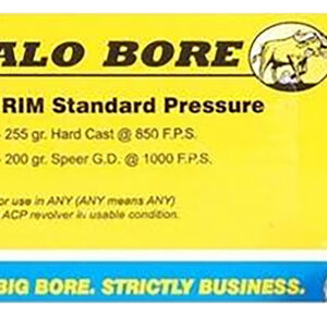 Buffalo Bore Ammunition 31A20 Standard Pressure Strictly Business 45Auto Rim 255gr Hard Cast Flat Nose 20 Per Box/12 Case