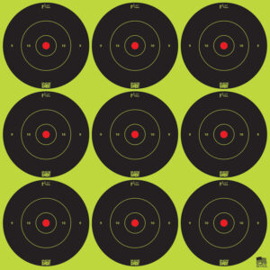 Pro-Shot 2BGREEN108 SplatterShot  Self-Adhesive Paper Black/Green 2" Bullseye 12Pack/108Targets