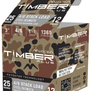 Migra Ammunitions M12SB46 Combinational  12Gauge 3" 1 1/2oz 4/6Shot 25 Per Box/10 Case