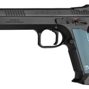 CZ TS 2 9MM 5.23" 20RD Black/Blue Grips 91120
