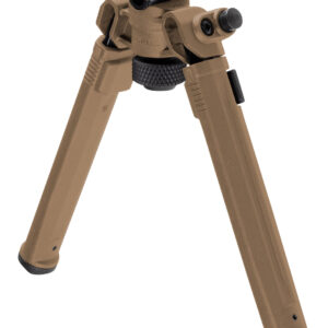Magpul MAG933-FDE Bipod  M-LOK Attachment, Flat Dark Earth Mil-Spec Anodized Aluminum,  6.80-10.30" Vertical Adjustment, Rubber Feet for AR-Platform