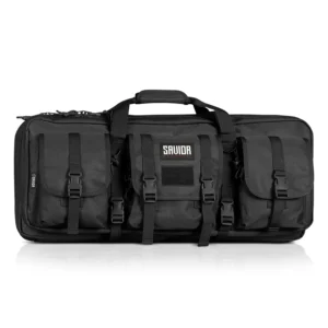 Savior Equipment American Classic Double Rifle Case, Black, 23.5in L x 12in H, RB-2412DG-V1-BK