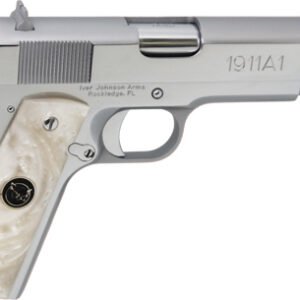 IVER JOHNSON 1911A1 45ACP 5" - FS 8RD CHROME WHITE PEARL GRIP