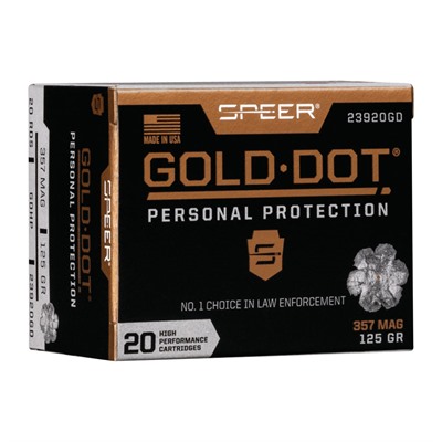 Speer Gold Dot 357 Magnum Ammo 125 Grain Bonded Jacketed Hollow Point Box of 20