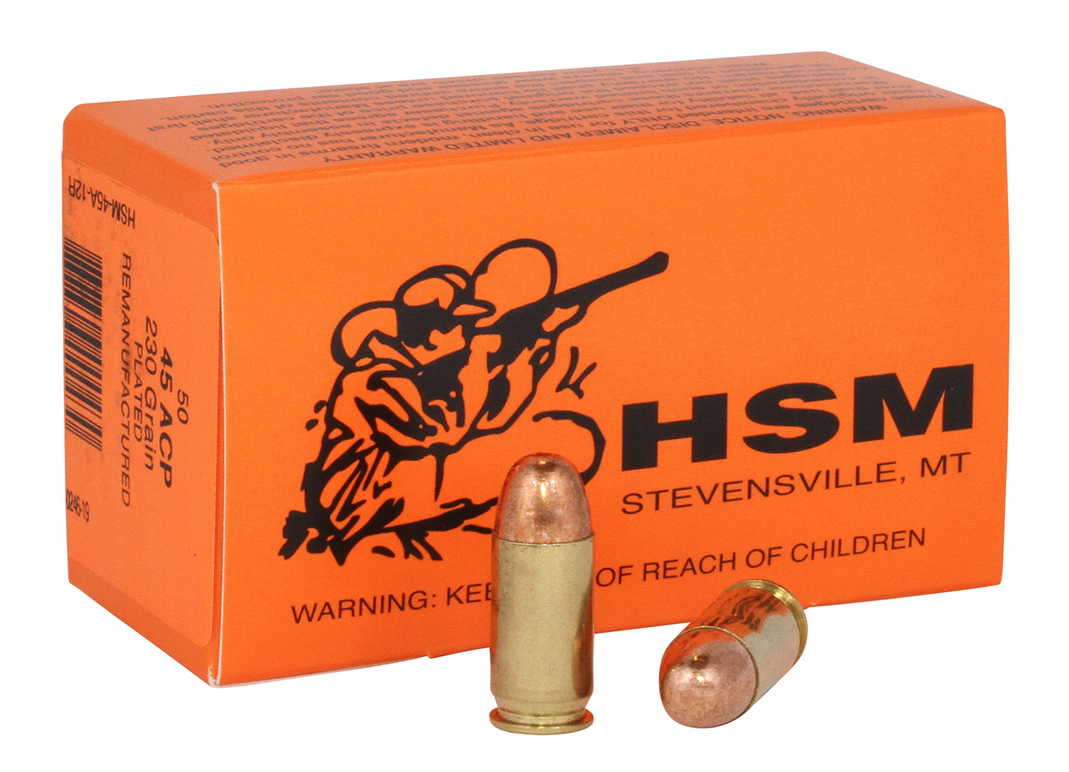 HSM 4512R Training 45 ACP 230 gr Full Metal Jacket 50 Per Box/ 20 Case