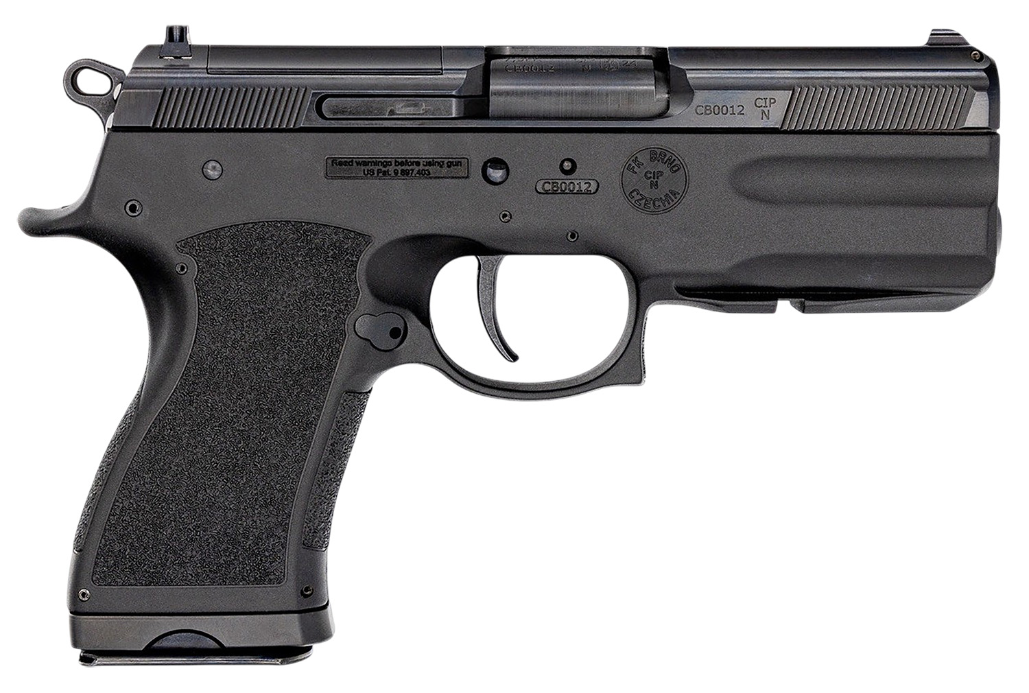 FK Brno US TMTPSDC PSD Compact Frame 7.5 FK 14+1 4.30″ Black Nitride Tilting Steel Barrel, Dark Gray Nitride Steel Optic Cut/Serrated Slide, Black Polymer Frame w/Accessory Rail, Textured Grip