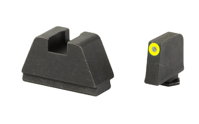 AmeriGlo GL691 Optic Compatible Sight Set for Glock 3XL Tall Green Tritium Lumigreen Outline Front Sight-Black Rear Sight