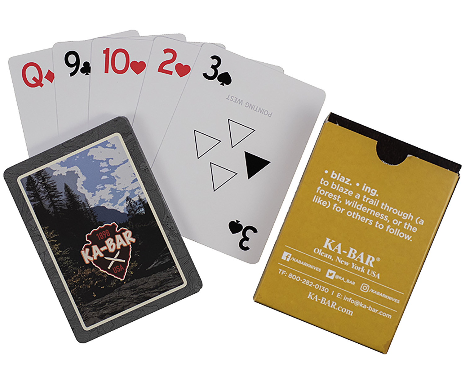 Ka-Bar 9914 Ka-Bar Playing Cards Multi-Color 3.50″ Doubles as Trail Markers