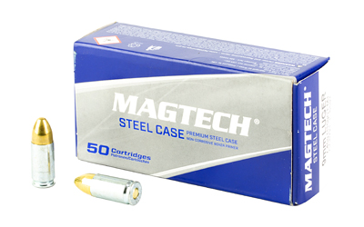 Magtech Steel Case 9mm Luger Ammo 115 Grain Full Metal Jacket Box of 50