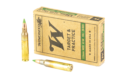 Winchester Ammo WM855K USA M855 Green Tip 5.56x45mmNATO 62gr Full Metal Jacket Lead Core 20 Per Box/50 Case