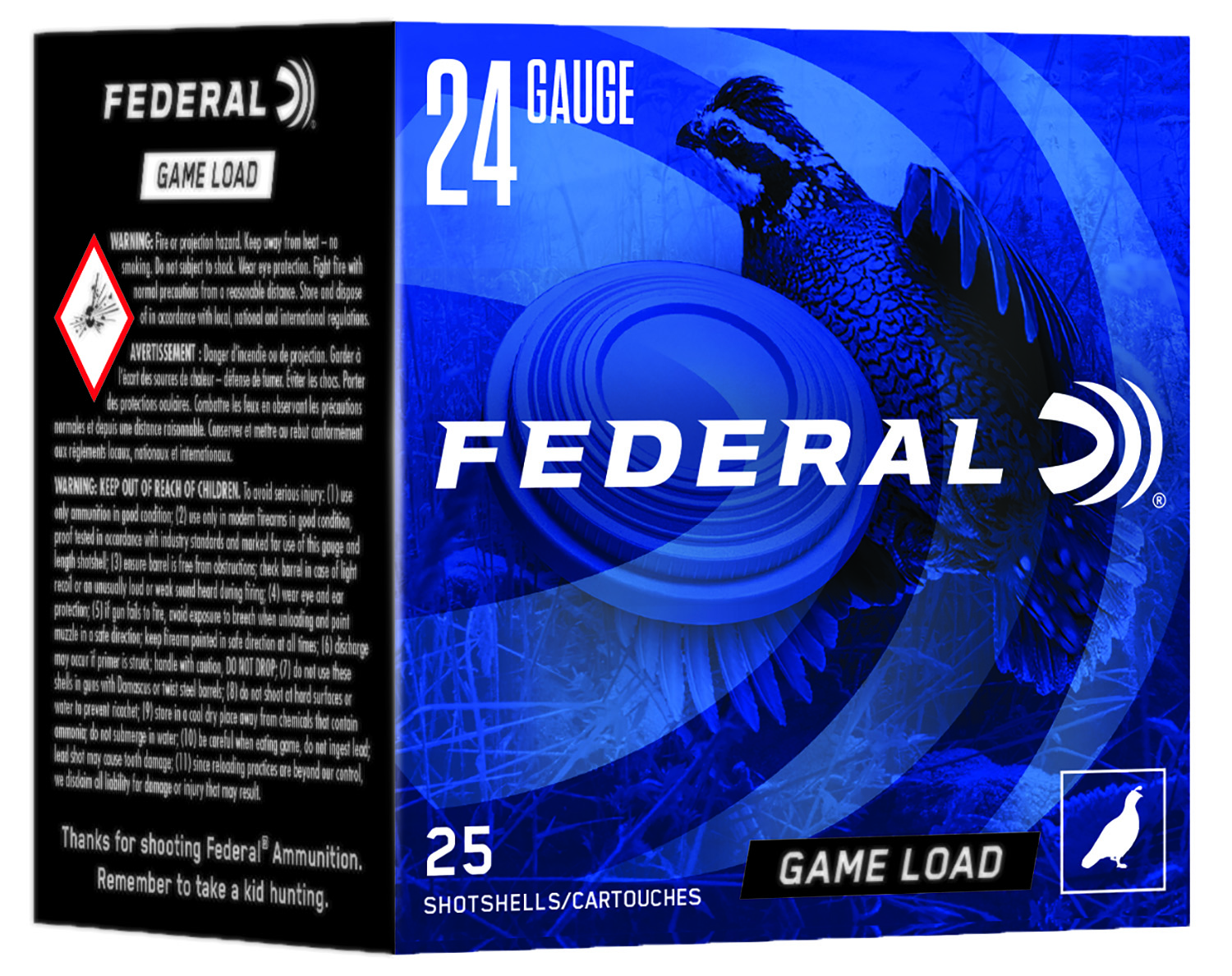 Federal N1248 Game-Shok Heavy Field 24Gauge 2.50″ 11/16oz 8Shot 25 Per Box/10 Case
