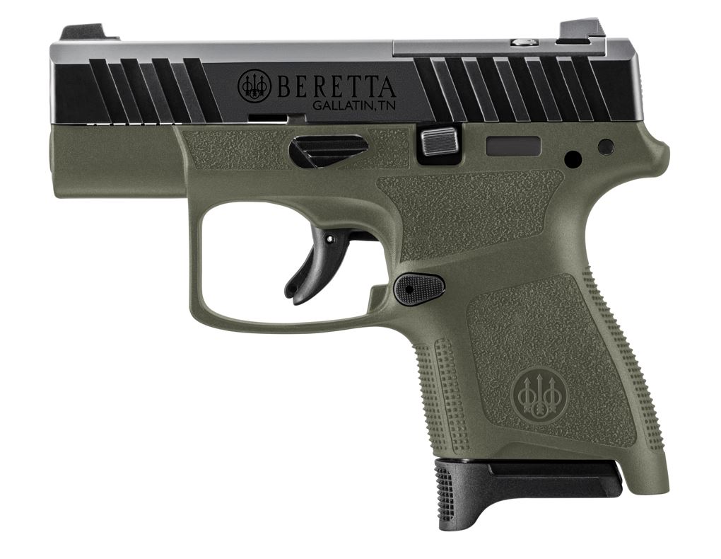 Beretta USA JAXN9278A1 APX A1 Carry Micro-Compact Frame 9mm Luger 8+1 3″ Blued Steel Barrel, Black Serrated Steel Slide, OD Green Polymer Frame, Polymer Grip