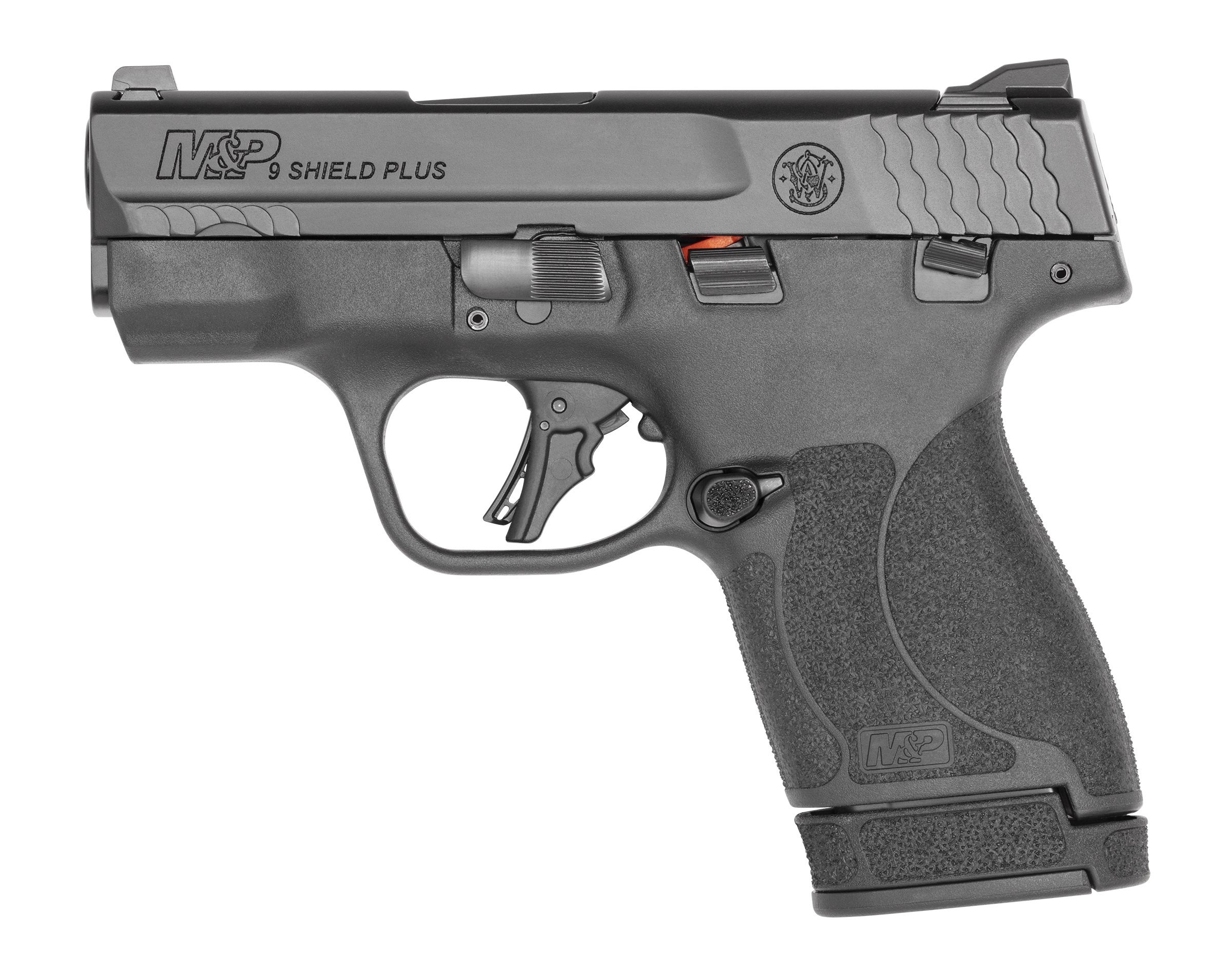 Smith & Wesson 13246 M&P Shield Plus Micro-Compact Frame 9mm Luger 10+1/13+1, 3.10″ Black Armornite Stainless Steel Barrel & Serrated Slide, Matte Black Polymer Frame, Thumb Safety