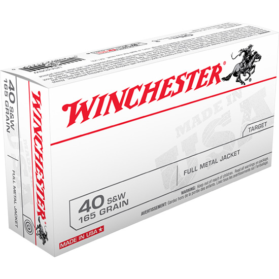 Winchester .40 S&W 165gr FMJ – 50rd
