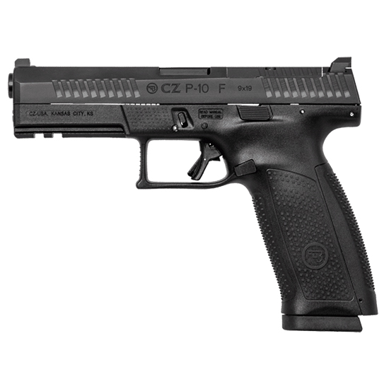 CZ-USA 01550 P-10 F 9mm Luger 10+1 5.10″ Black Steel Barrel, Black Nitride Optic Ready/Serrated Steel Slide, Black Polymer Frame w/Picatinny Rail, Ambidextrous