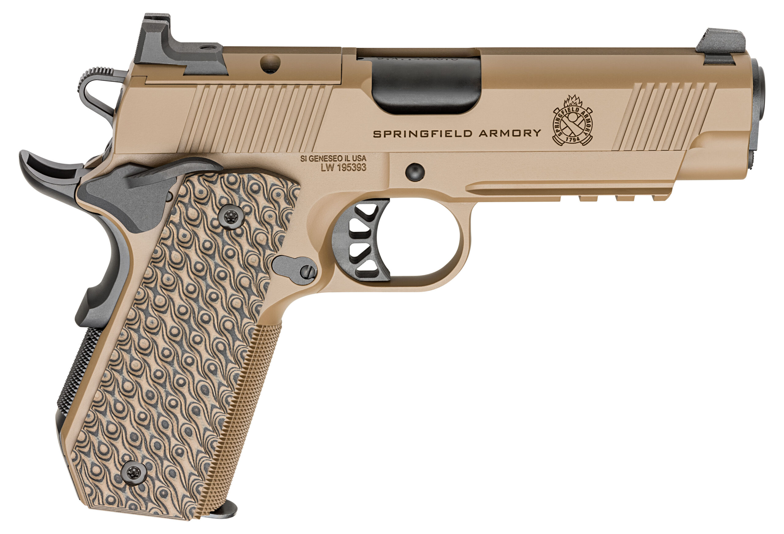 Springfield Armory 1911 TRP AOS Coyote Brown .45 ACP 4.25″ Barrel 7-Rounds