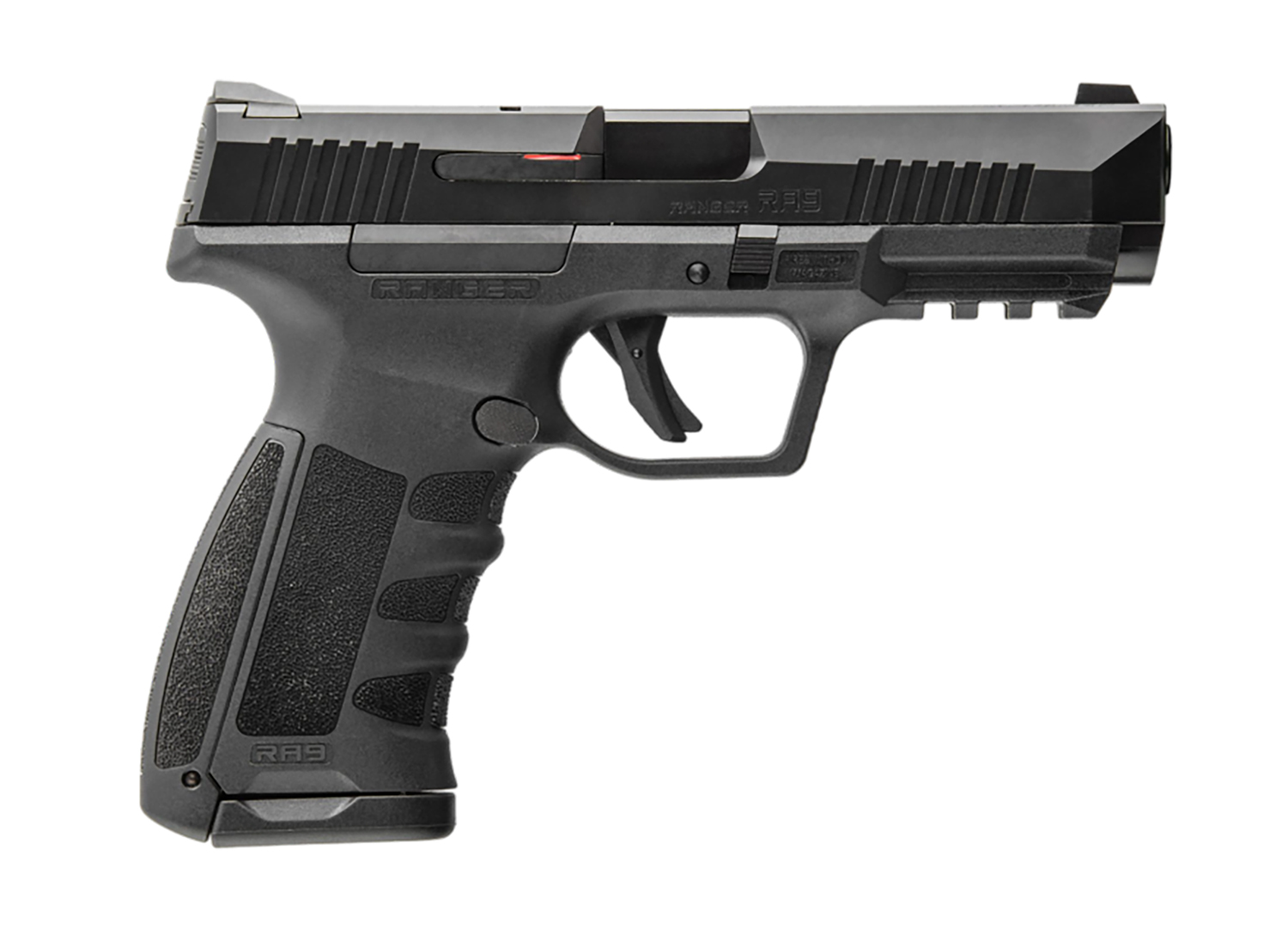 Dickinson LLC RA9B RA9 9mm Luger 17+1 4.25″ Black Steel Barrel, Serrated Aluminum Slide, Polymer Frame W/Accessory Rail | USA Gun Store