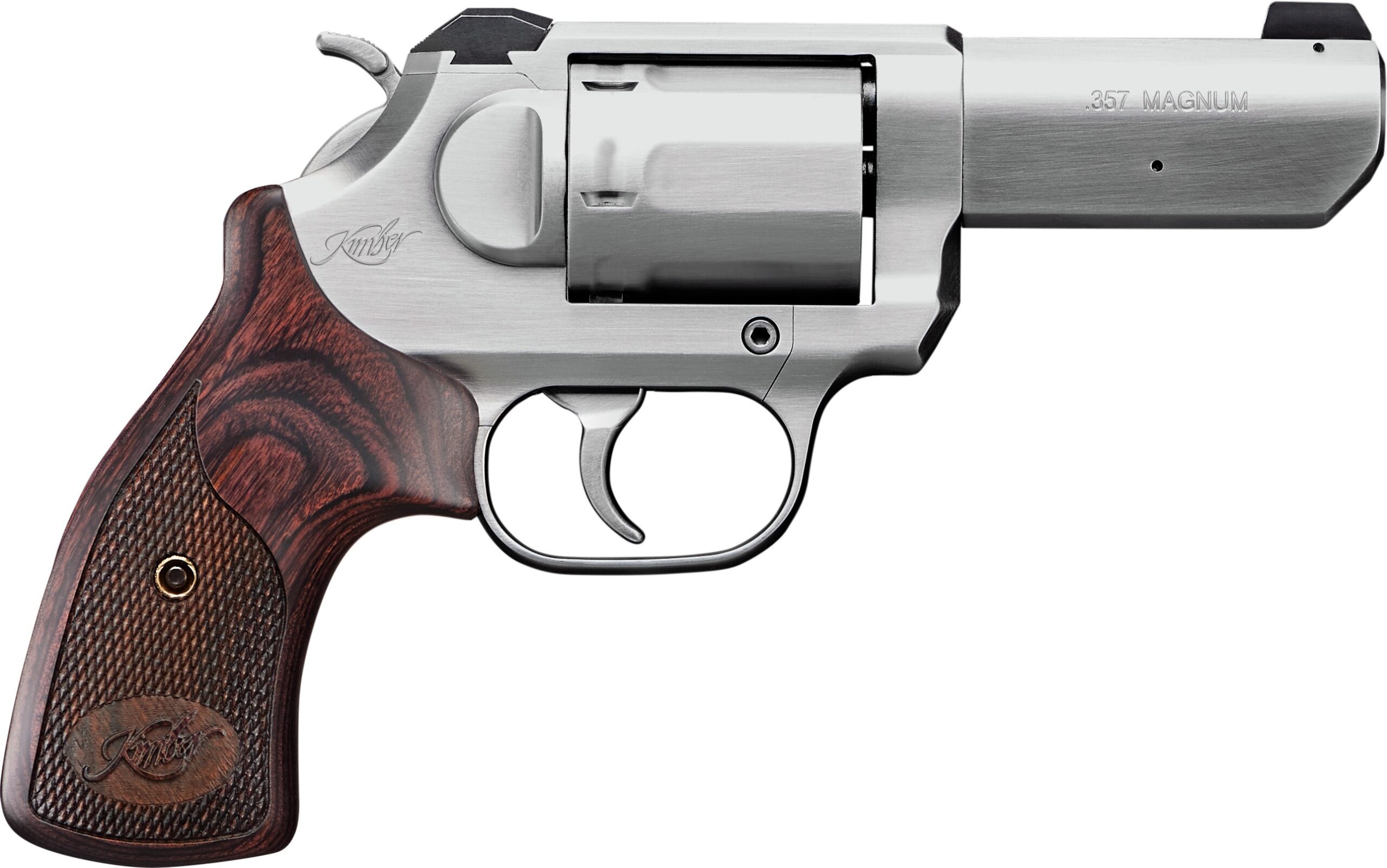 Kimber Mfg, Inc 3400016CA K6S *CA Compliant DA/SA 357 Mag 6 Shot 3″ Brushed Stainless Steel Barrel & Cylinder, Brushed Stainless Stainless Steel Frame, Diamond Checkering Grip, Exposed Hammer | USA Gun Store