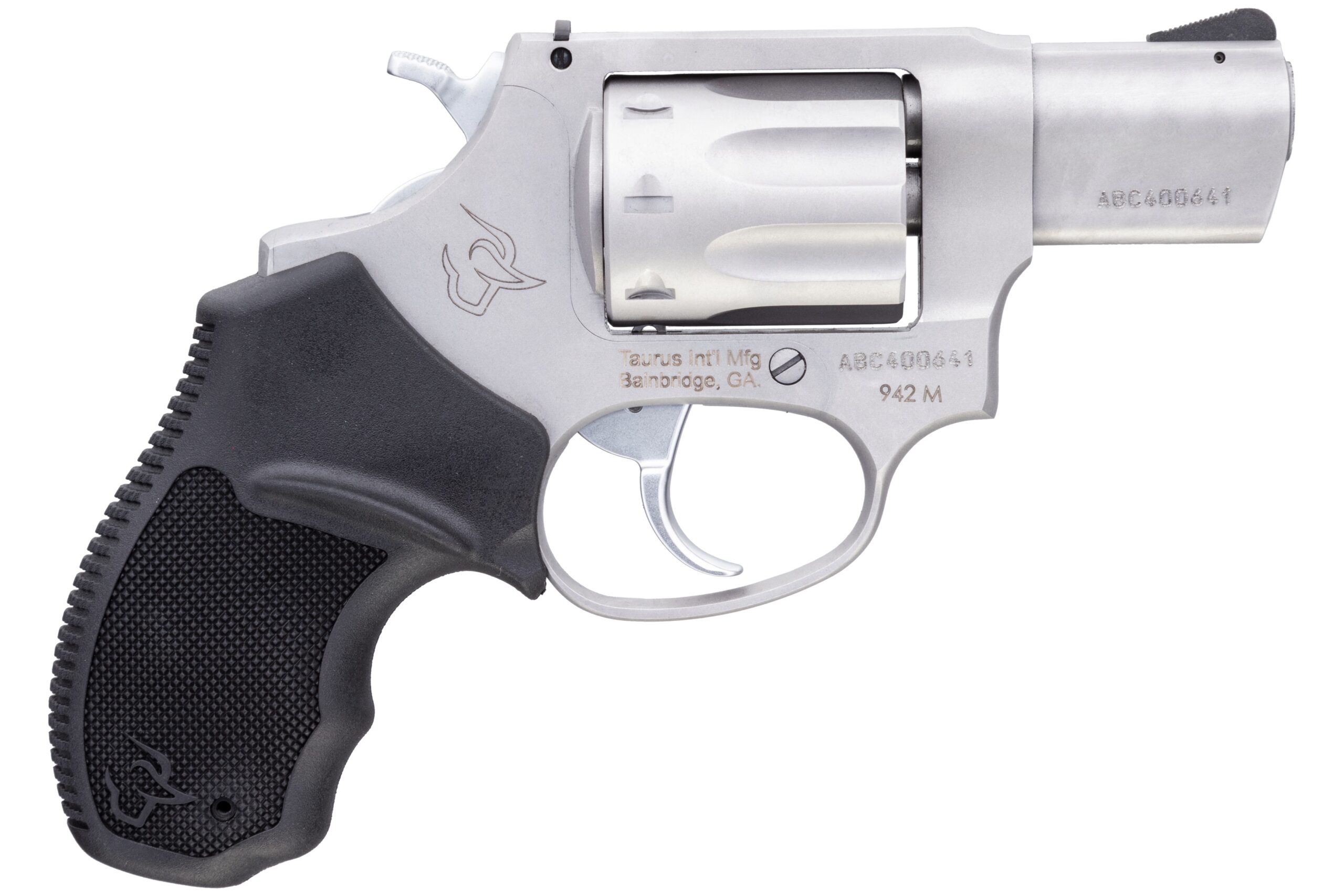 Taurus 942M Revolver 22 Winchester Magnum Rimfire (WMR) 2″ Barrel 8-Round Matte Stainless Black