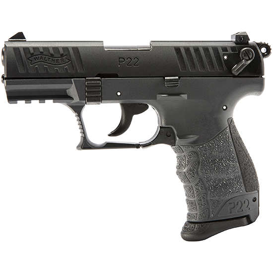 Walther P22Q Handgun .22 LR 10/rd Magazines (2) 3.42″ Barrel Tungsten Grey