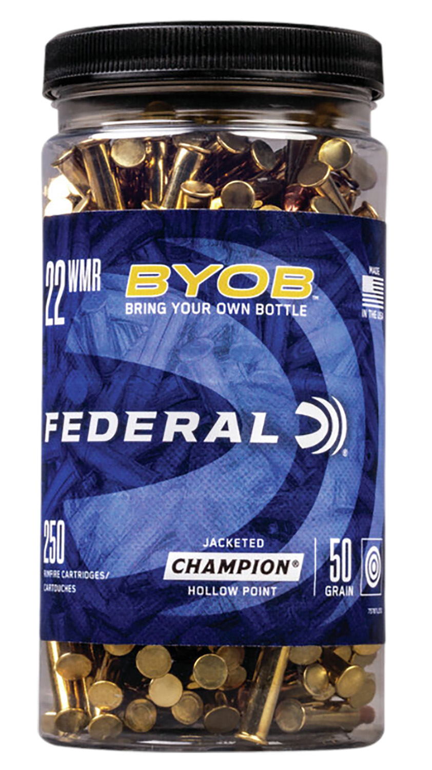 Federal .22 WMR 50gr JHP Brass – 250rd